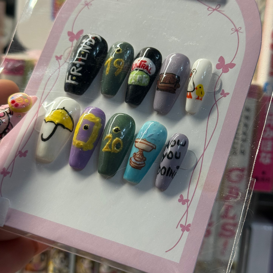 Friends ✧ nails set press-on (Medium)